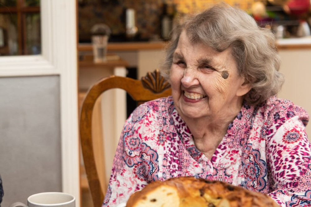 Woman smiling